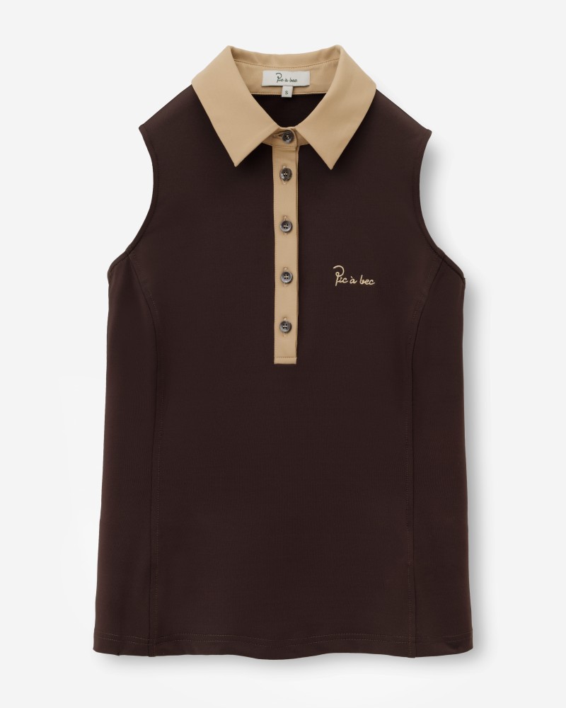 Polo damskie bez rękawów ELAN SLEEVELESS | PIC A BEC